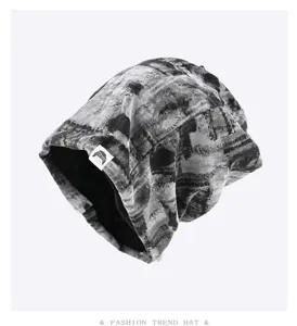 Distressed Slouchy Beanie Mütze Vintage Wasteland Style Grunge Strickmütze Damen Streetwear