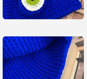 Berretto in maglia fatto a mano tentacolo di polpo uncinetto inverno caldo berretto blu per uomo donna