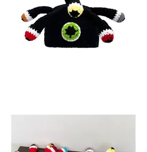 Berretto in maglia con tentacoli di polpo all'uncinetto cappello invernale in lana calda