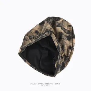 Verwitterte Wasteland Stil Beanie Mütze, vintage slouchy Hip Hop Cap für Damen Herbst.