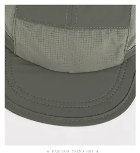 Berretto tesa piatta asciugatura rapida estate esterno blocco colore cappello mesh dettaglio