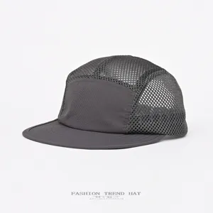 Casquette de camp 5 panneaux style japonais, casquette de baseball respirante en filet d'été.