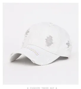 Berretto da baseball in denim lavato in stile coreano con ricamo, cappello moda unisex.