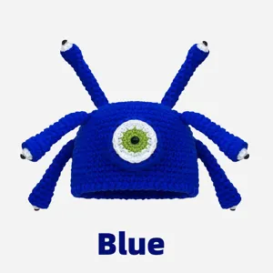 Berretto lavorato all'uncinetto con un occhio e tentacoli caldo cappello invernale.