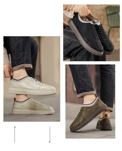 Men's Casual Board Shoes Retro Soft Sole Sneakers Slip-On Fashion Footwear Comfortable Daily Wear