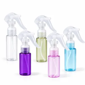 Portable travel spray bottles 60ml empty plastic trigger sprayers clear refillable set
