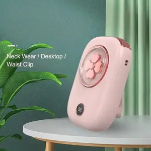 Mini ventilateur de cou portable rechargeable USB, climatiseur personnel silencieux.