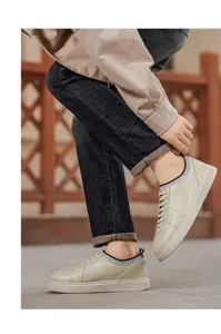 Men's vintage casual sneakers fashion retro low top flat shoes comfortable walking footwear