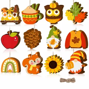 Fall Tiered Tray Decor Wooden Sign Autumn Back To School Classroom Party Supplies Hanging Ornaments Home Table Decor