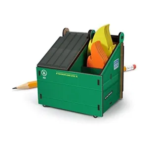 Porte-Stylo de Bureau en Forme de Corbeille en Bois Boîte de Rangement Verte Créative Organisateur De Bureau Multifonctionnel Pour Bureau Maison