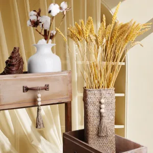 Pastoral dried wheat vase decor rustic home living room cabinet ornament photography prop