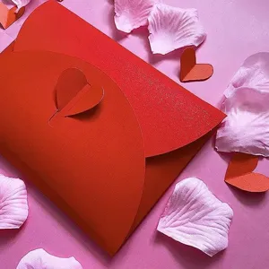 Rote Herz Umschlag Glückwunschkarte für Valentinstag Hochzeit Party romantische Geschenk