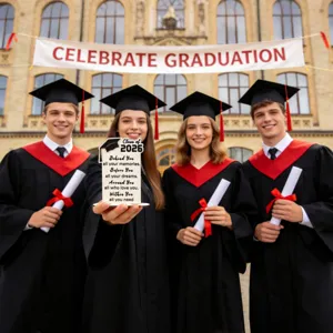 2026 graduation wooden quote sign gift desk decor keepsake motivational plaque celebration