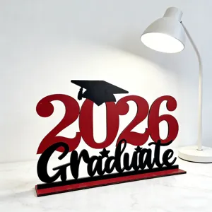 Segno centrotavola di laurea 2026 in legno, supporto fotografico ideale per feste e regalo.