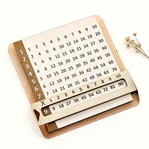 Tabella di Moltiplicazione Scorrevole in Legno Bambini Matematica Educativo Giocattolo di Apprendimento Aiuto per lo Studio