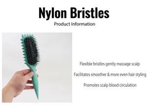Nylon bristle hair brush detail view, professional hair styling tool for daily salon use.