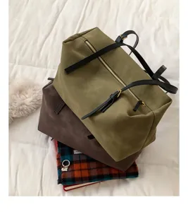 Large capacity retro commuter shoulder bag, versatile casual pillow underarm bag in multi-color.