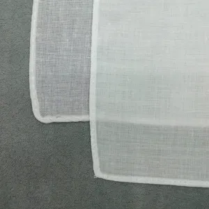 Weisser Baumwolle Taschentuch Stoff Detailansicht, Leinwandbindung DIY Quadrat Tuch Textur