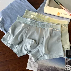 Men's modal boxer briefs soft breathable comfortable underwear charming elastic waist design