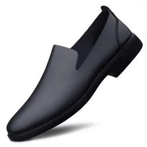 Men's Casual Leather Loafers Slip On Driving Shoes Breathable Soft Flat Shoes Business Walking Shoes Male Footwear
