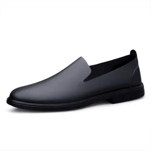 Men's breathable soft leather slip-on casual business driving shoes comfortable footwear