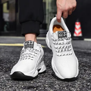Men's Casual Breathable Mesh Sneakers Height Increasing Lightweight Running Shoes Outdoor Walking Shoes