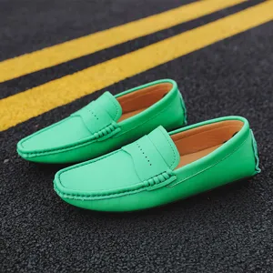 Herren Casual Leder Loafer Flache Fahrschuhe Bequeme Slip On Business Casual Gehschuhe