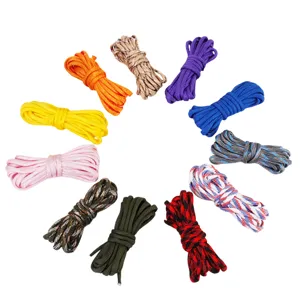 Outdoor Paracord Survival Parachute Cord Nylon Solid And Camouflage Weaving Rope For Camping Hiking Hand Bracelet