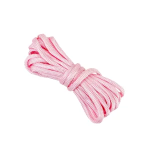 Pink paracord 4mm braided rope for outdoor bracelets, survival bands, and daily DIY crafting use.