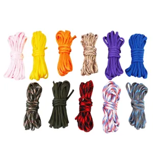 Multicolor 4mm outdoor paracord survival rope bracelet weaving cord craft supply kit