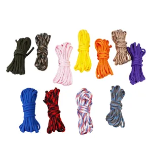 3m 4mm outdoor paracord colorful parachute cord for survival bracelet weaving craft DIY