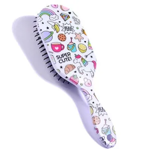 Brosse a cheveux coussin imprimee de dessin anime colore outil de coiffure massage quotidien
