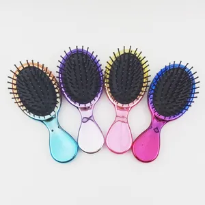 Mini brosse à cheveux dégradée électrolytique peigne de massage coussin pour coiffage quotidien.