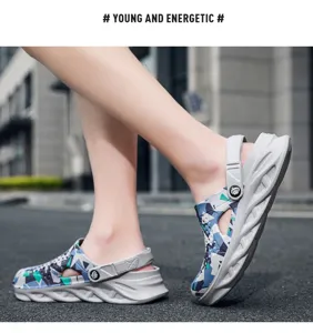 Sabots d'exterieur camouflage pour hommes chaussures de plage detete legeres et respirantes