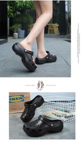 Plateau Clogs Zomer Ademend Strand Schoenen Vrouwen Casual Dikke Zool Instappers