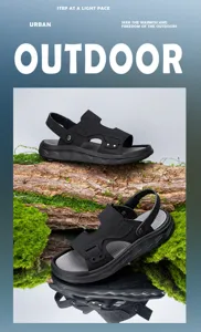 Heren zomer outdoor sandalen zwart antislip casual strand schoenen comfortabel footwear