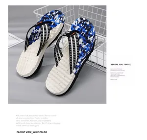 Sommer Herren Mode Zehentrenner Freizeit Outdoor Strand Schuhe dicke weiche Sohle blaue Sandalen