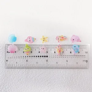 Cute resin ocean animal charms for nail art and phone case DIY, assorted miniature figures.
