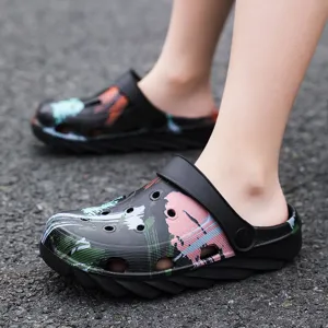 Kinder Clogs Casual Zachte Zool Strand Schoenen Graffiti Sandalen
