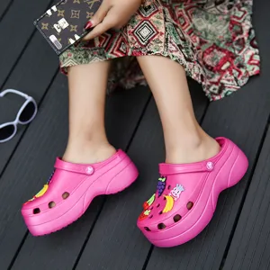 Women Platform Garden Clogs Summer Thick Sole Beach Shoes Casual Slippers Outdoor Sandals