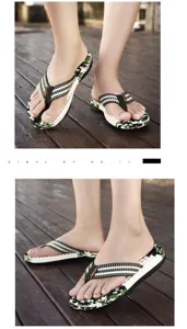 Herren Camouflage Flip Flops Freizeit atmungsaktive Zehentrenner Outdoor Badeschuhe Sommer
