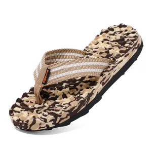 Herren Sommer Camo Flip Flops Outdoor Freizeit Strandschuhe weiche Sohle bequeme Sandalen