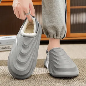 Unisex Wasserdicht EVA Futter Warm Geschlossene Zehe Hausschuhe Winter Indoor Outdoor Pantoffeln Für Herren Damen