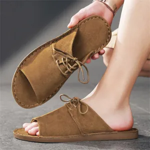 Herren Sommer Freizeit Wildleder Pantoletten Sandalen, weiche Sohle offene Zehen Strand Schuhe.