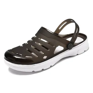 Mens womens summer garden shoes anti slip thick platform beach clogs jelly sandals footwear
