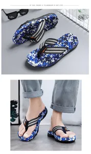 Men's camouflage flip flops casual summer beach sandals comfortable soft sole footwear
