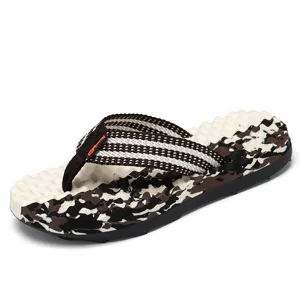 Men's camouflage soft sole flip flops summer outdoor beach sandals plus size shoes