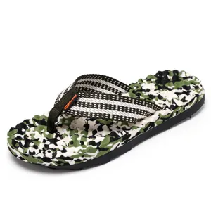 Mens camouflage flip flops outdoor beach summer casual soft sole comfortable sandals