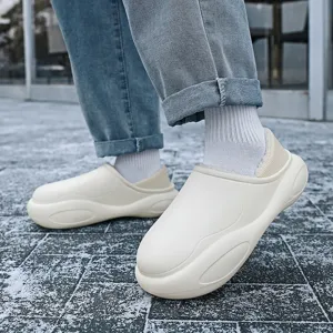Winter plush warm cotton shoes slip-on casual couple outdoor slippers cozy footwear