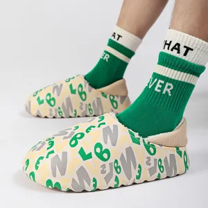 Zapatos de algodón cálidos de invierno zapatillas de felpa cómodas para parejas calzado